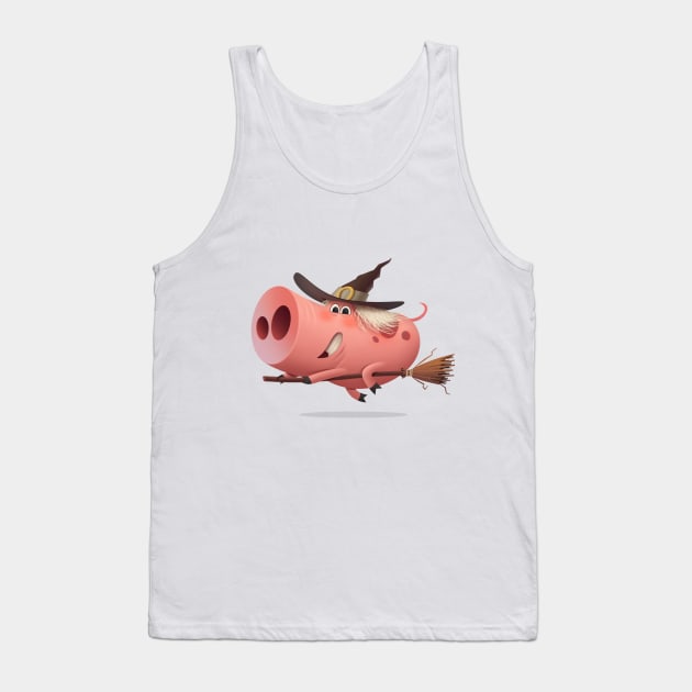 Pig witch Tank Top by Baydaku